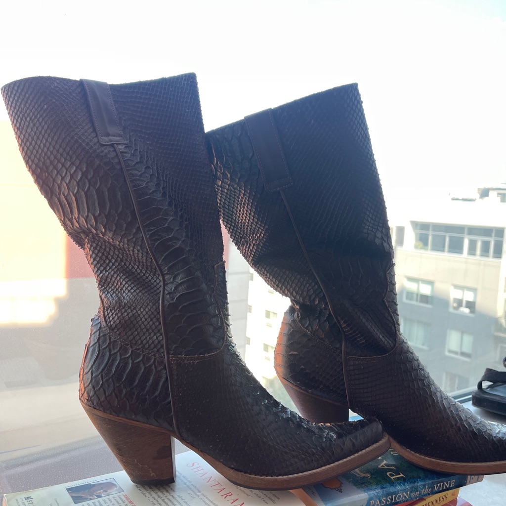 Vintage Snakeskin Cowboy Boots